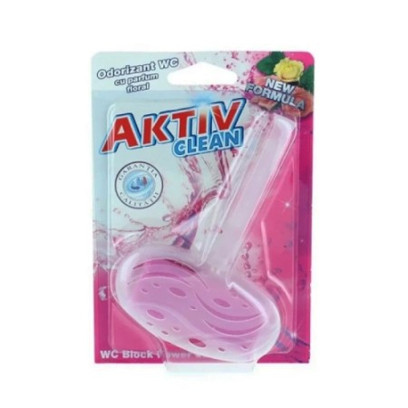AKTIV CLEAN ODORIZANT WC BLOCK 40G FLORAL NEW