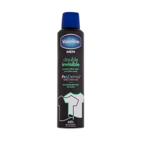 VASELINE DEO 250ML MEN DOUBLE INVISIBLE